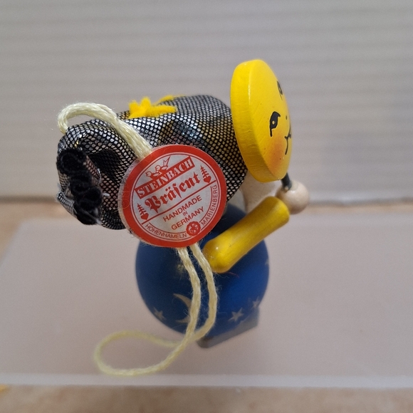 Steinbach German Folk Art Handmade Wooden Christmas Ornament Moon & Stars 3" - Picture 3 of 9